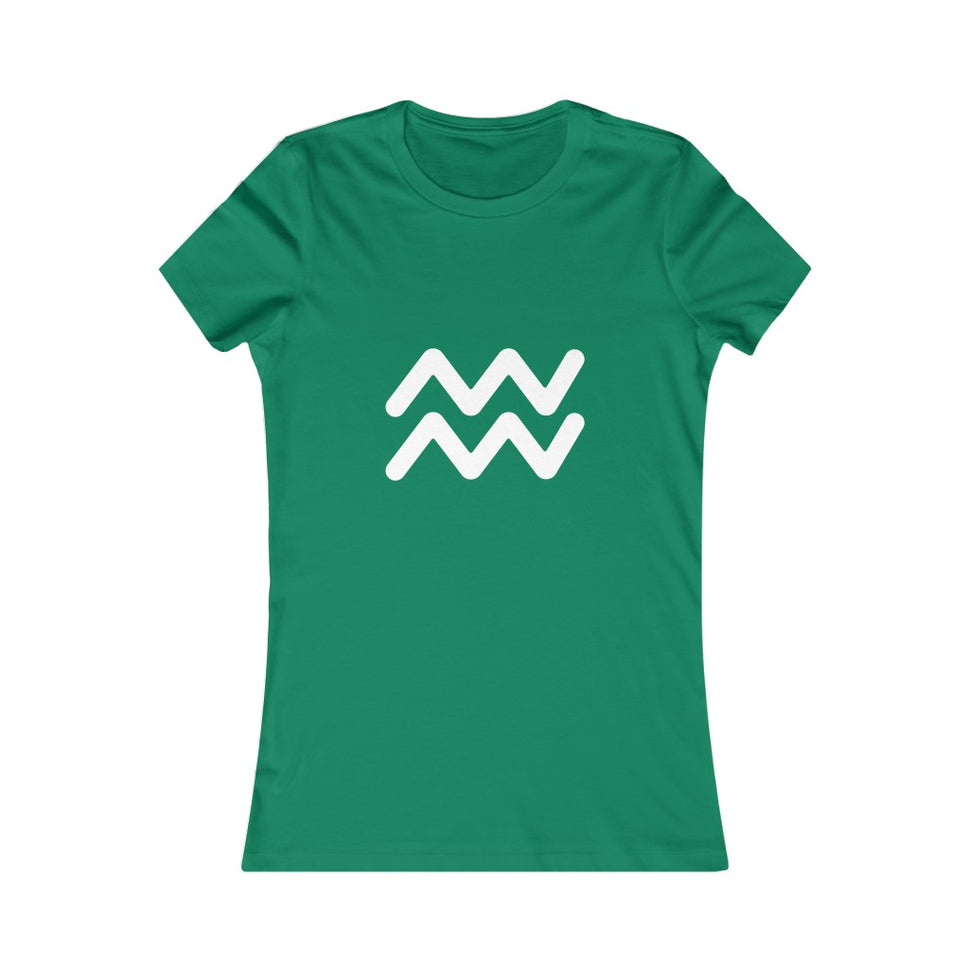 Women's Aquarius Zodiac Sign Glyph TeeKelly / S