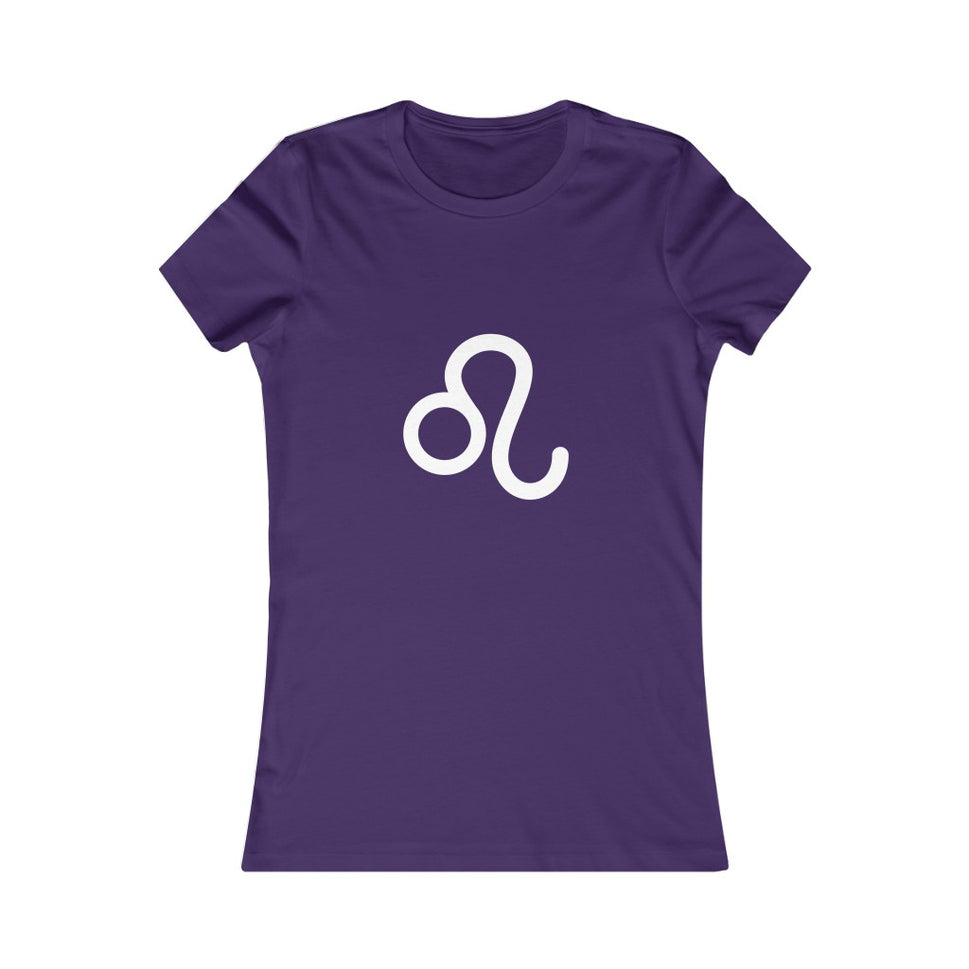 Women's Leo Zodiac Sign Glyph TeeTeam Purple / S