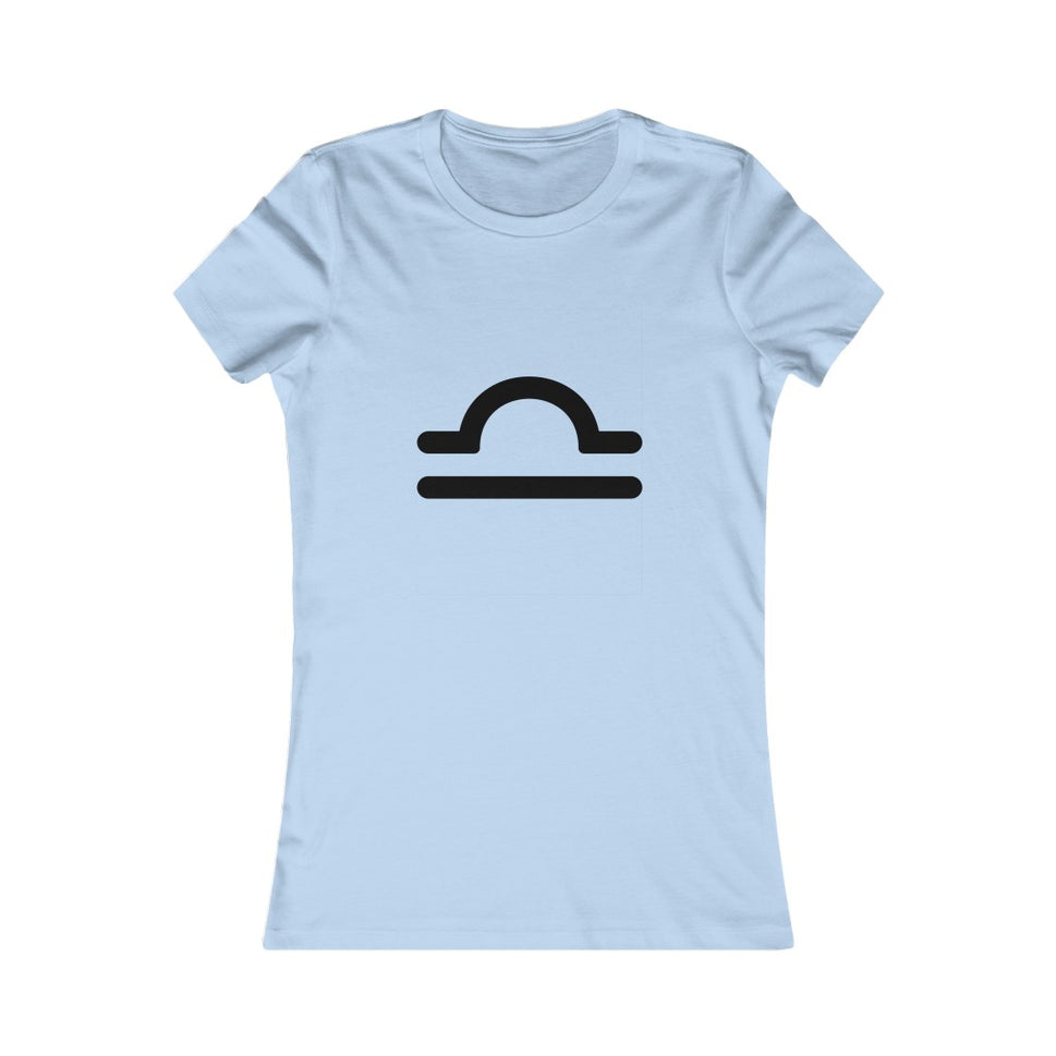 Women's Libra Zodiac Sign Glyph TeeBaby Blue / L