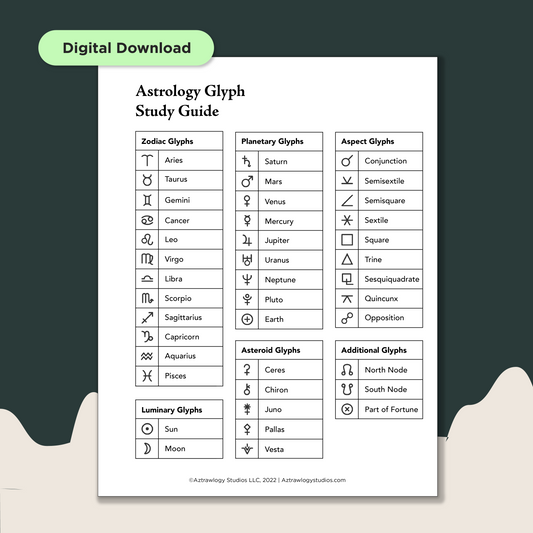 Astrology Glyph Study Guide (Digital Download)