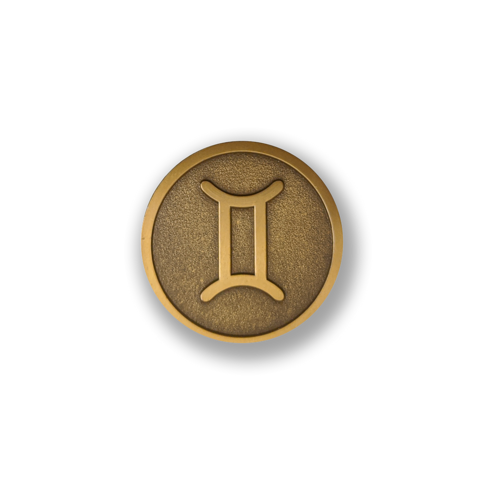 Gemini Glyph Magnetic Lapel Pin